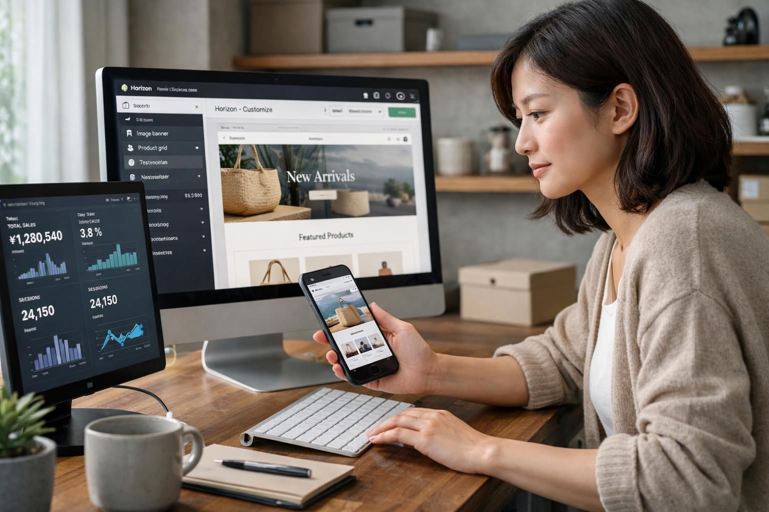 shopifyは新しいマーケティング機能を強化し、効果的なキャンペーンでコンバージョン率の改善をサポートします。売上向上に最適なツールをご提供。