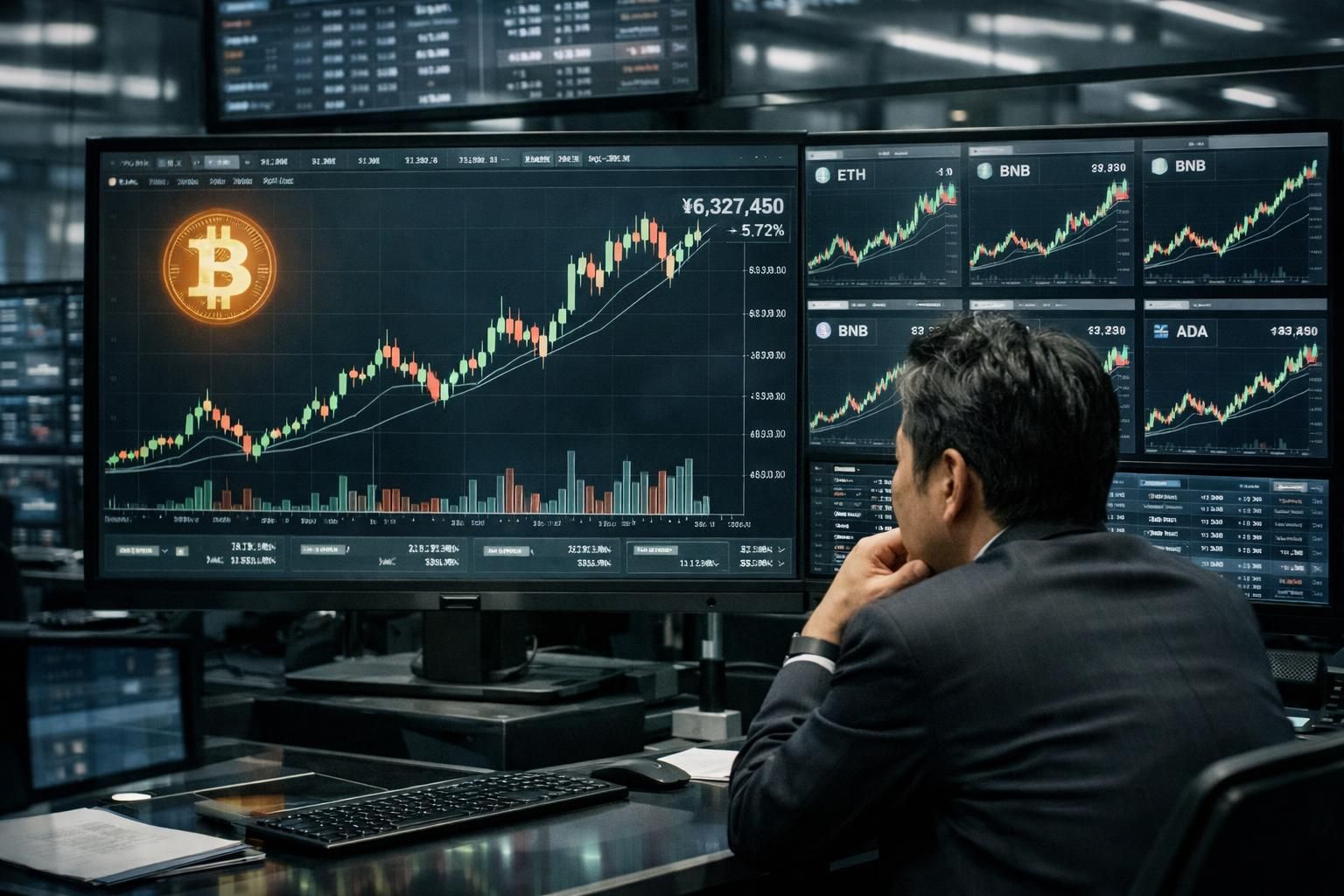アルトコインがビットコインの価格動向に連動し、市場のトレンドを左右する様子を詳しく解説します。