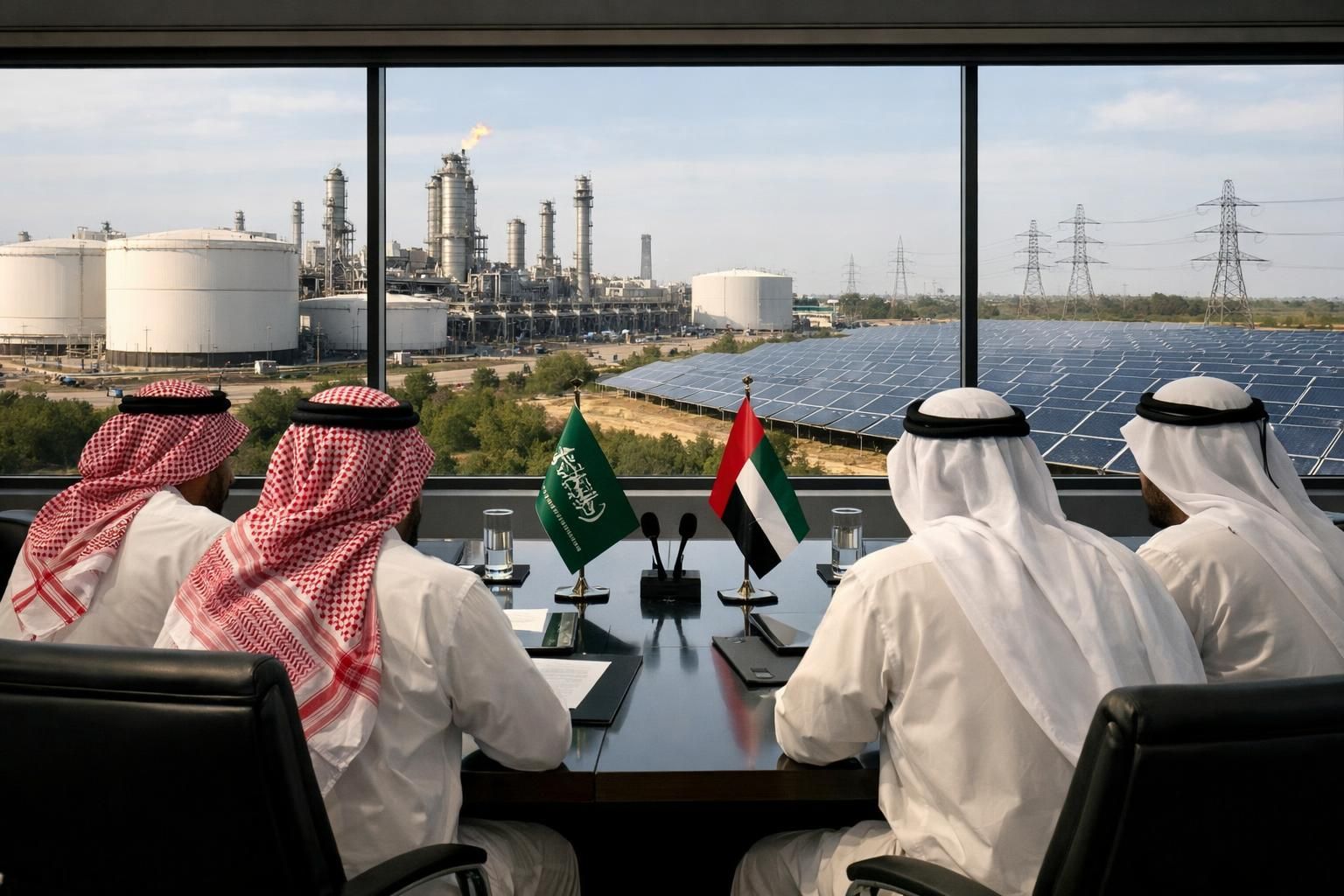 サウジアラビアとuaeがエネルギー分野での協力強化を目指し重要な協議を行いました。持続可能なエネルギー開発と経済連携に焦点を当てています。