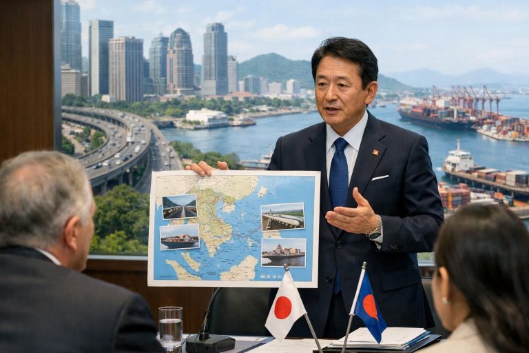 日本政府が東南アジアのインフラ事業への資金支援を発表し、地域の経済発展と連携強化を目指します。