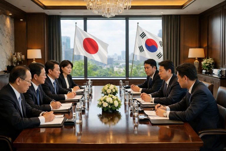 日韓関係の安定化を目的とした重要な外交会談が行われ、両国の協力強化と未来志向のパートナーシップ構築に向けた取り組みが進展しました。