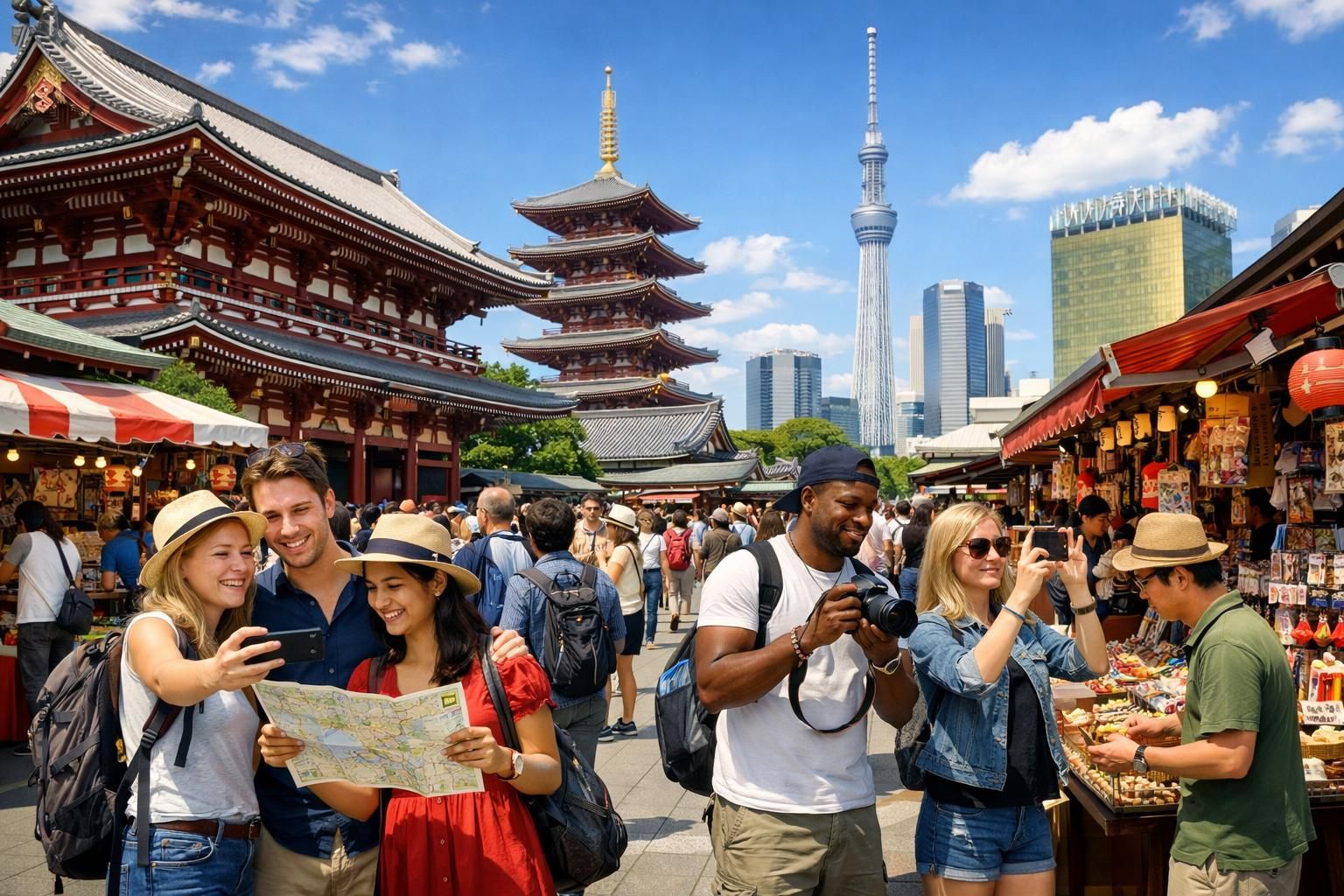 訪日観光客の増加により、日本の観光業が回復基調にあります。観光業の最新動向や回復の背景を詳しく紹介します。